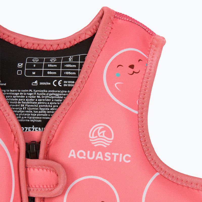 Детска жилетка за плаване AQUASTIC Junior, розова 3