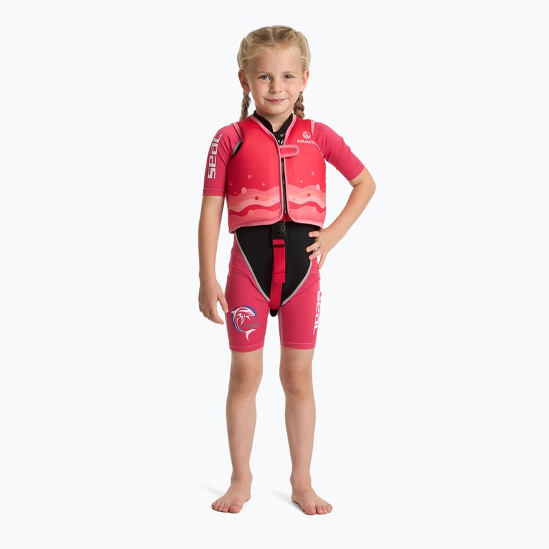 Детска спасителна жилетка AQUASTIC Junior dark pink 3
