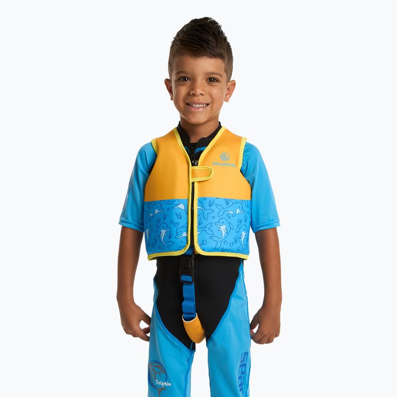 Детска спасителна жилетка AQUASTIC Junior blue 2