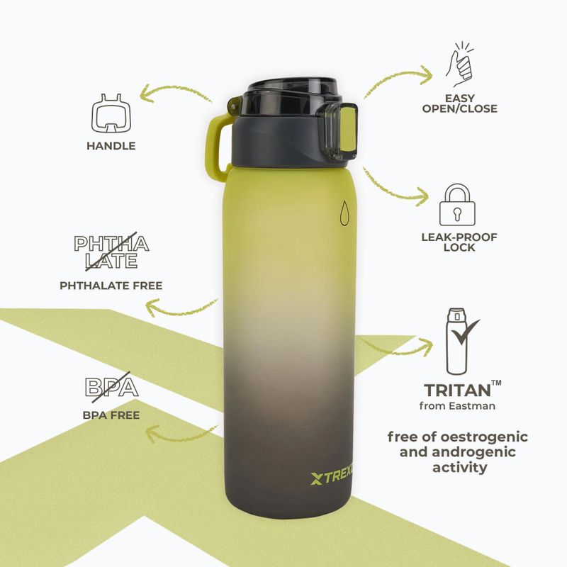 Бутилка XTREXO Haust 1000 ml жълта/черна 3