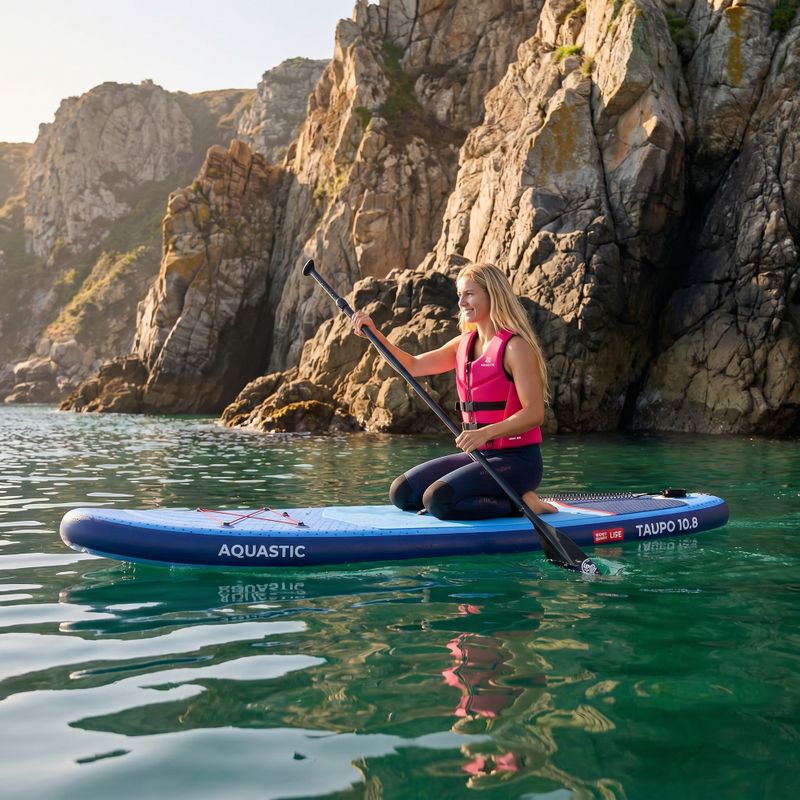 Комплект надуваема дъска SUP AQUASTIC Taupo 10'8" allround blue 19