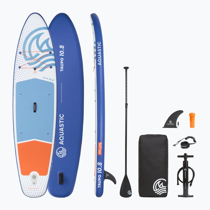 Комплект надуваема дъска SUP AQUASTIC Taupo 10'8" allround blue