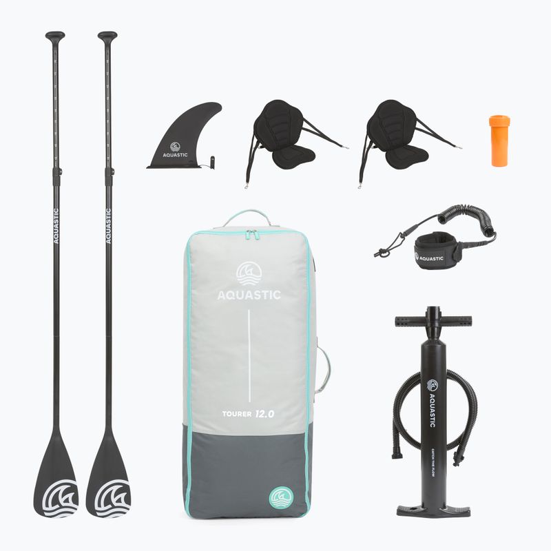 Комплект надуваема дъска SUP AQUASTIC Tourer 12'0" 2-os green 20