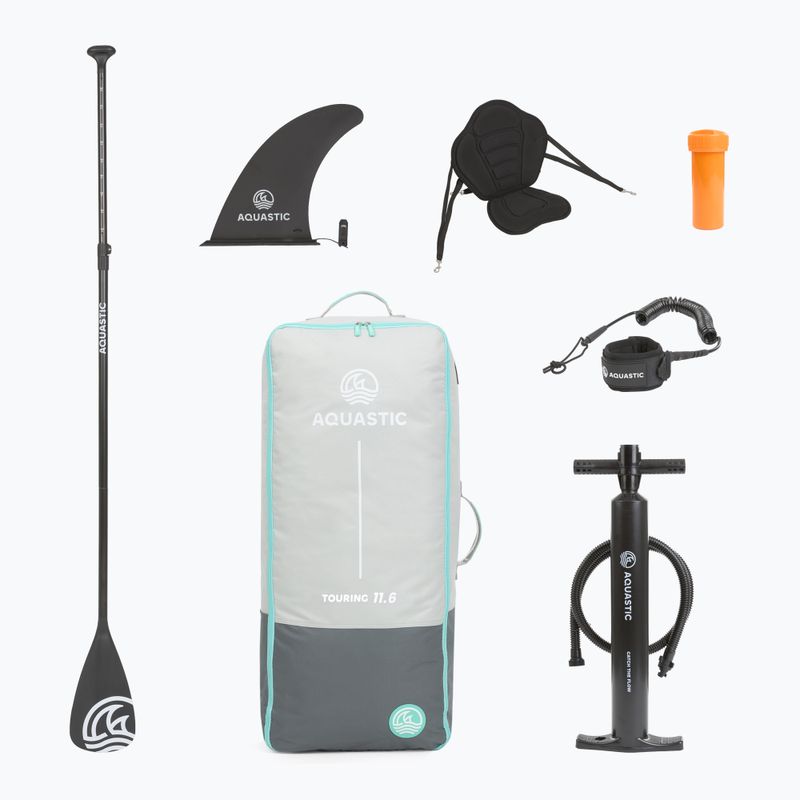 Комплект надуваема дъска SUP AQUASTIC Touring 11'6" blue 9