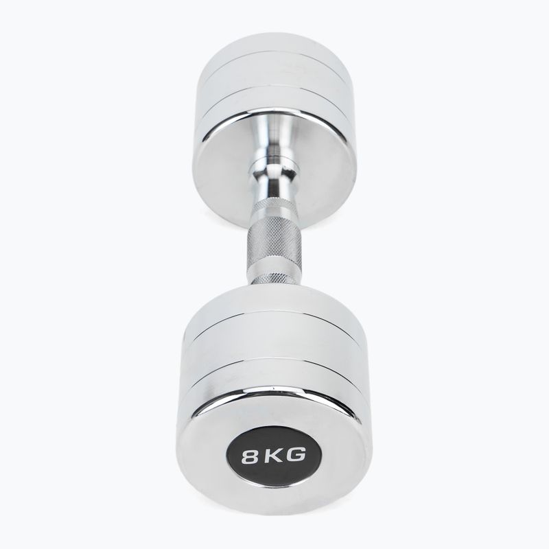 Хромирани дъмбели XTREXO 2х8 kg silver 3