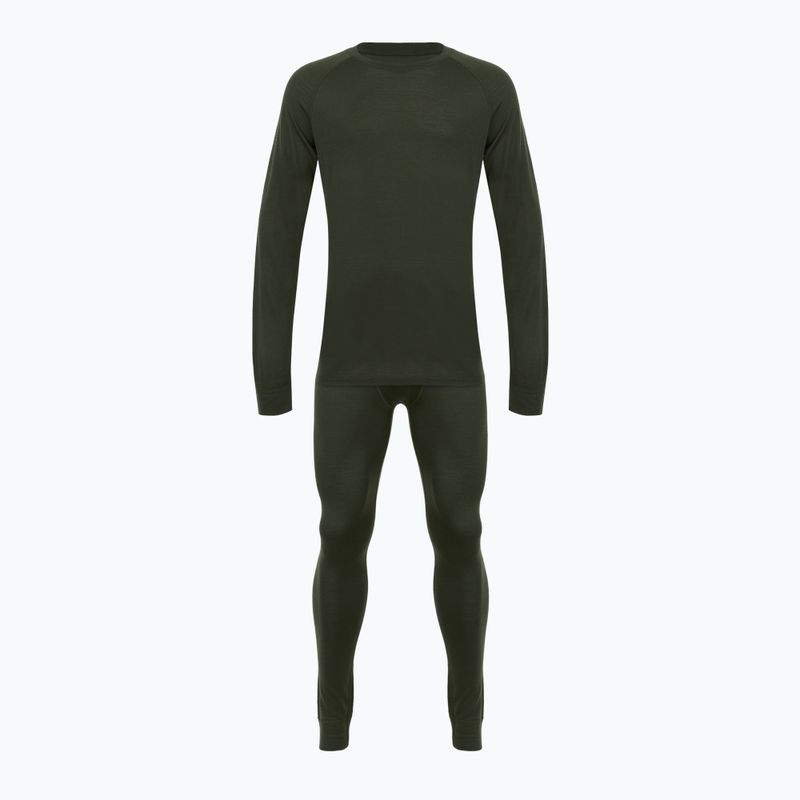 Мъжки комплект термобельо WOOLCANO Merino 100% SET0540 green 11