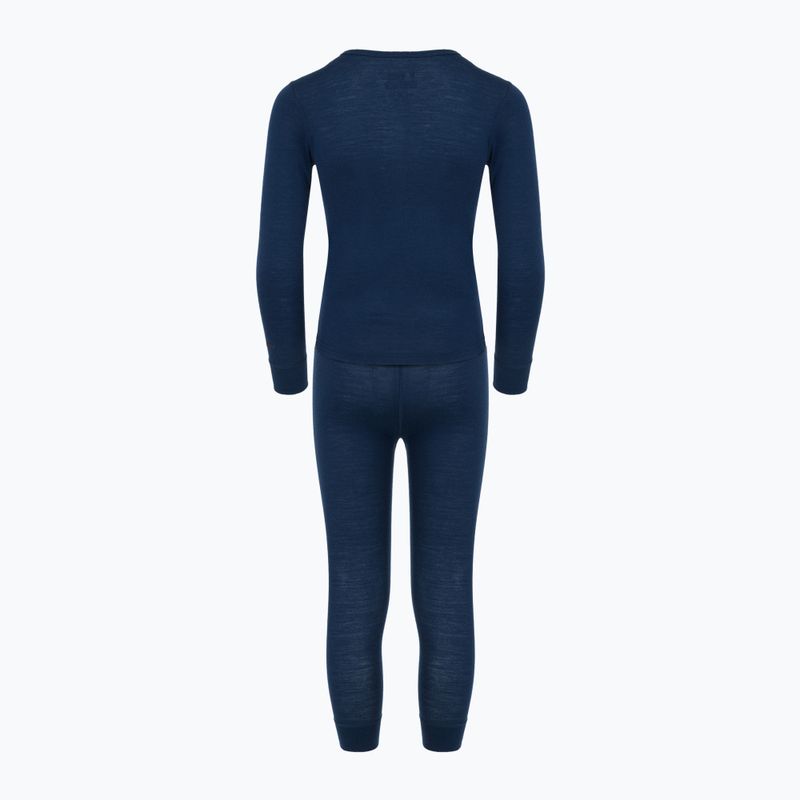 Детски комплект термобельо WOOLCANO Merino 100% SET0683 navy blue 3