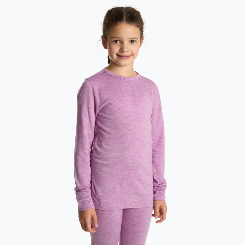 Детски комплект термобельо WOOLCANO Merino 100% SET0683 purple 3