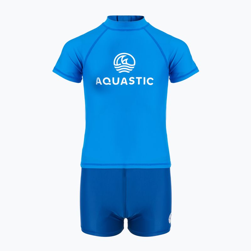 Детски комплект за плуване AQUASTIC UV 50+ UPF Marimo JRB тъмно синьо/синьо 2