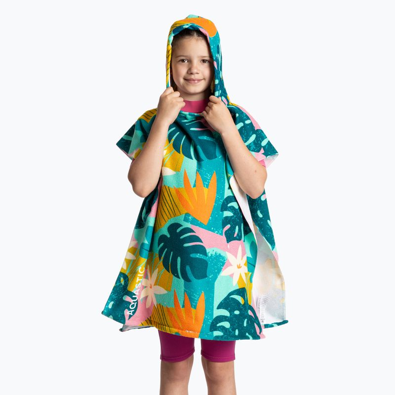 Детско пончо AQUASTIC Sunny JR цветя 7