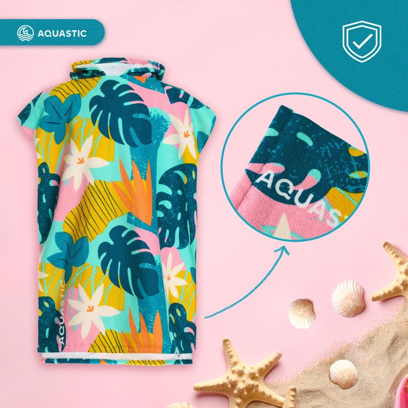 Детско пончо AQUASTIC Sunny JR цветя 16