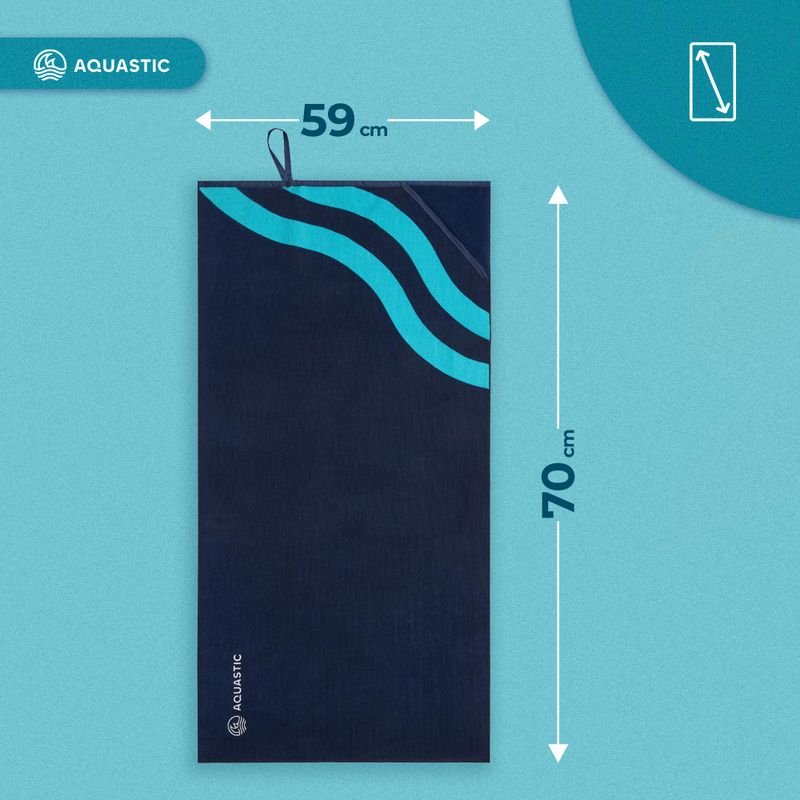 AQUASTIC Wavey тъмносиня/синя кърпа 8