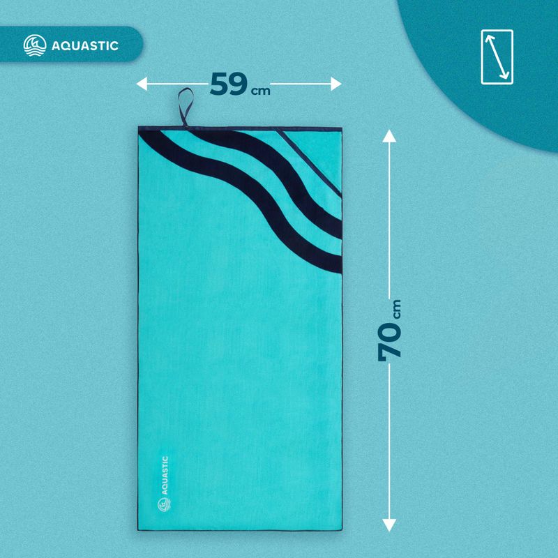 AQUASTIC Вълнообразна синя/зелена кърпа 9