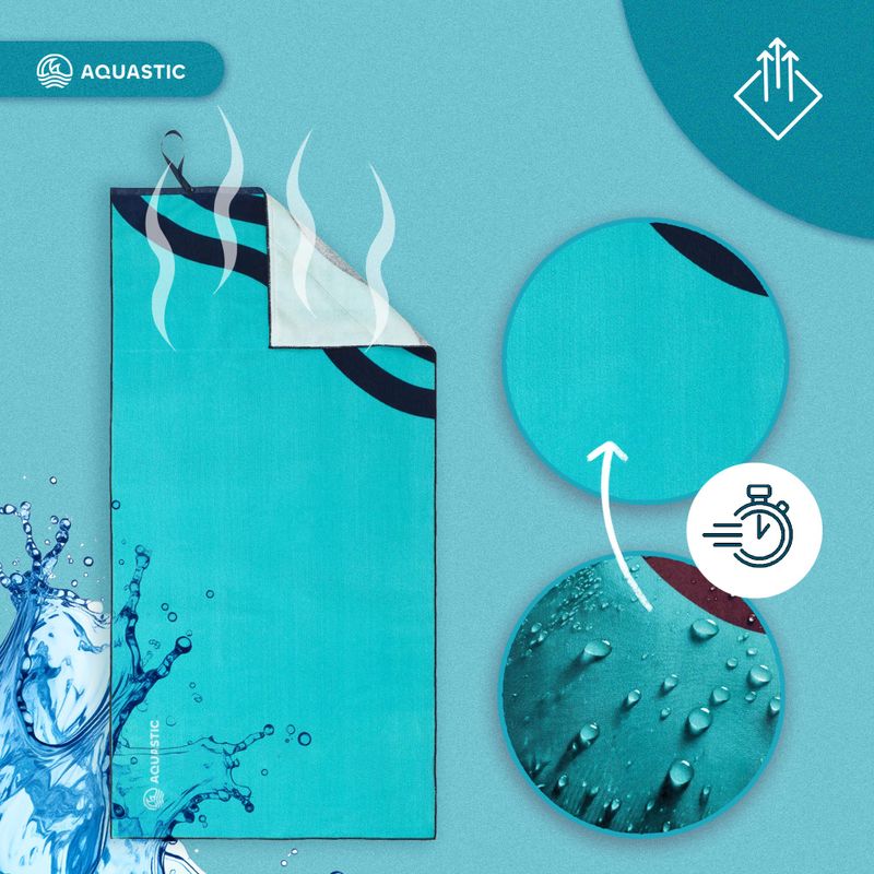 AQUASTIC Вълнообразна синя/зелена кърпа 11