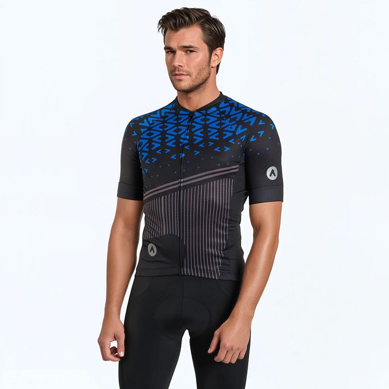 Мъжка колоездачна тениска ATTABO Tevi black/blue