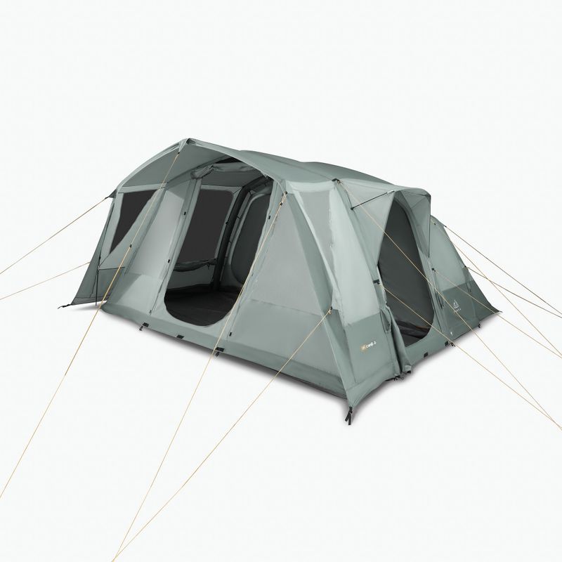 Надуваема палатка за къмпинг за 6 души KADVA AIRcamp 6.24 зелена 2