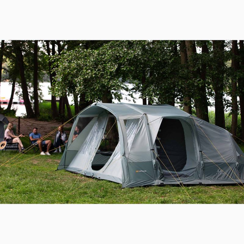 Надуваема палатка за къмпинг за 6 души KADVA AIRcamp 6.24 зелена