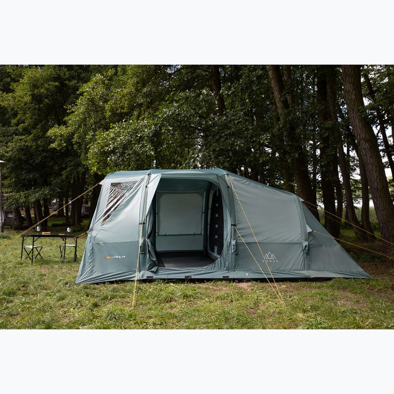Надуваема палатка за къмпинг за 6 души KADVA AIRcamp 6.24 зелена 28