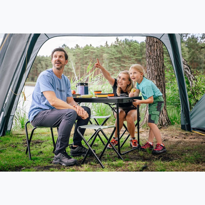 Сгъваема туристическа маса + столове KADVA CAMPtable комплект за 4-6 души сив 5