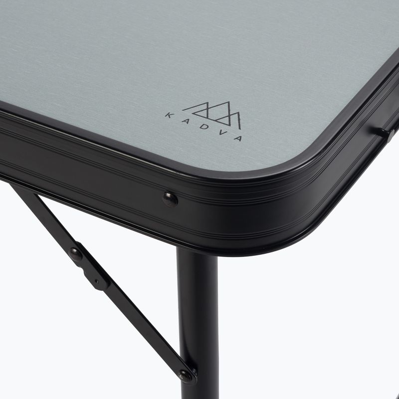 Сгъваема туристическа маса + столове KADVA CAMPtable комплект за 4-6 души сив 11