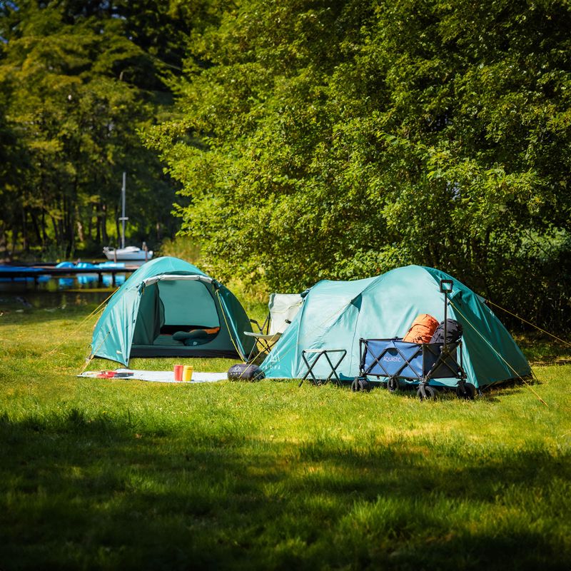 Четириместна палатка за къмпинг KADVA CAMPdome 4 зелена 5