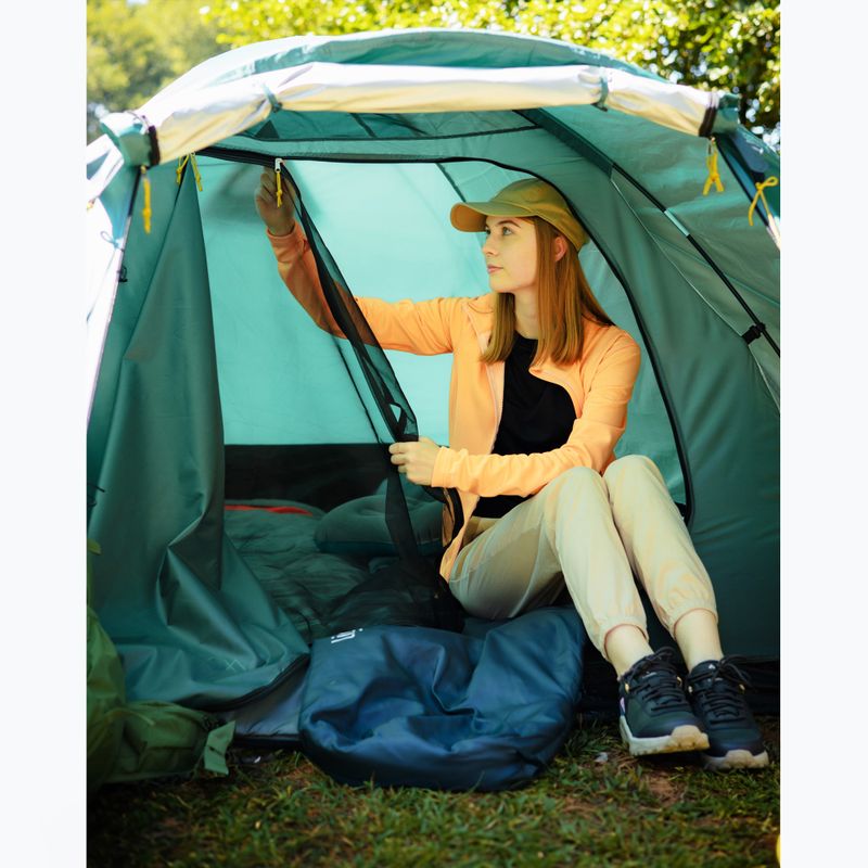 Четириместна палатка за къмпинг KADVA CAMPdome 4 зелена 6