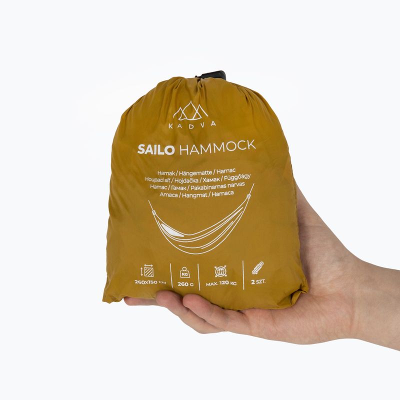 Туристически хамак KADVA Sailo Hammock ултралек жълт 8