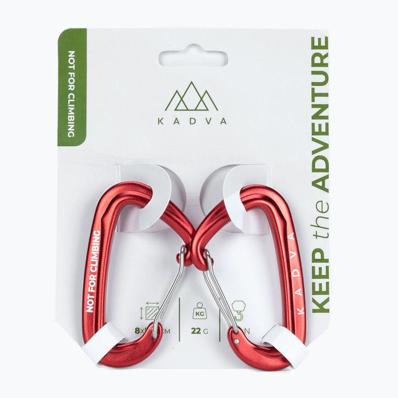 Карабинер за монтаж на хамак KADVA Hammock Carabinier червен 6