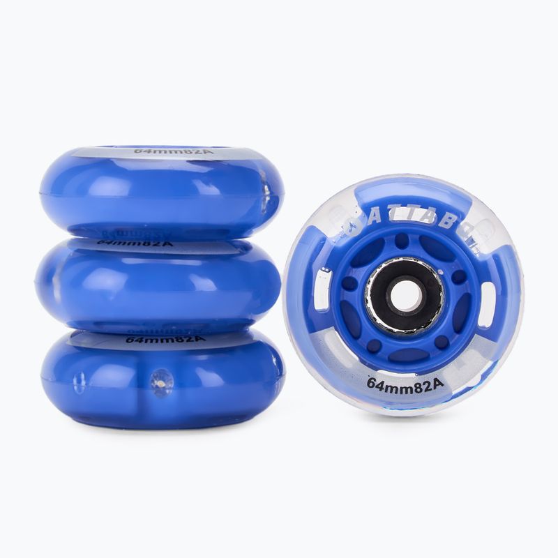 Колела за ролери LED HUMBAKA Flashing Wheels 64 mm 4 бр. white 2