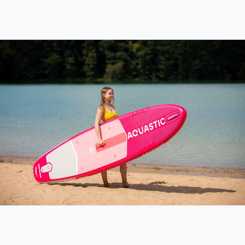 Комплект надуваема дъска SUP AQUASTIC Perth 9'10" pink 18