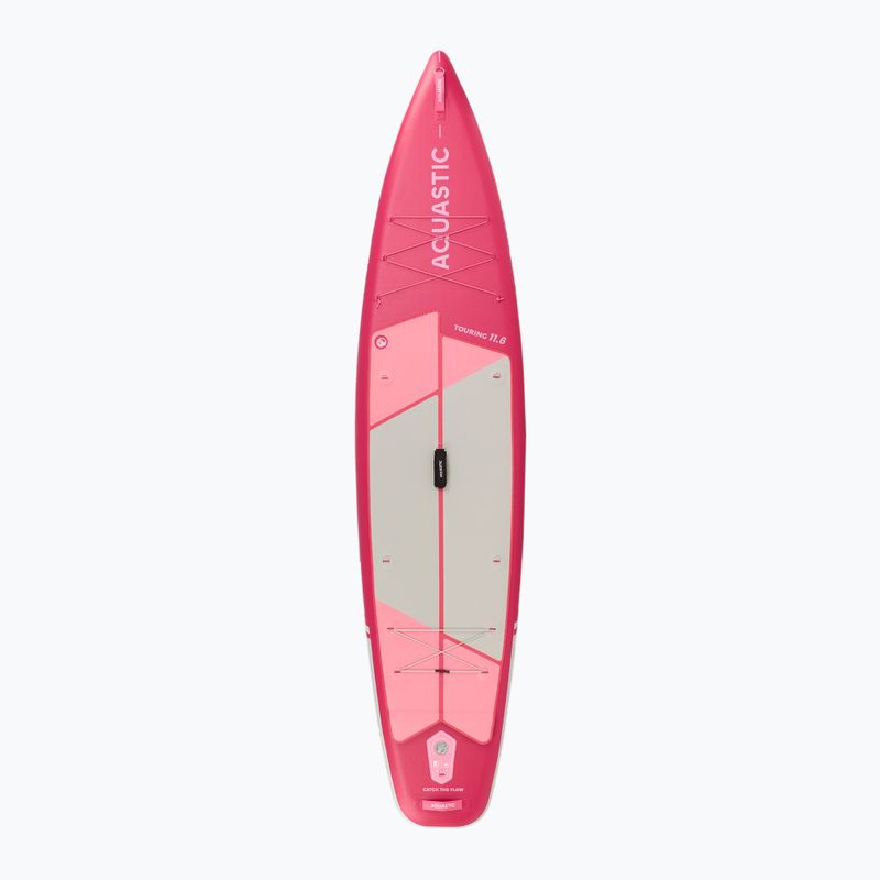 Комплект надуваема дъска SUP AQUASTIC Touring 11'6" pink 3