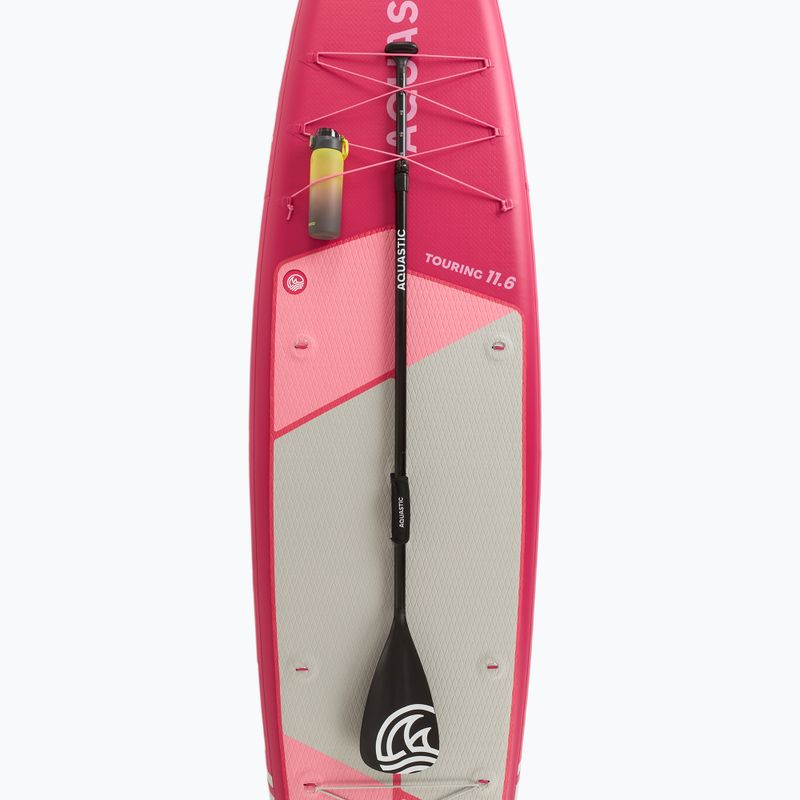 Комплект надуваема дъска SUP AQUASTIC Touring 11'6" pink 10