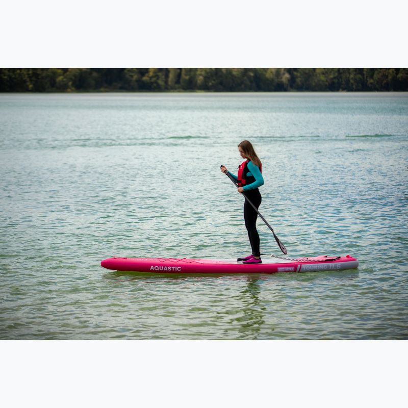 Комплект надуваема дъска SUP AQUASTIC Touring 11'6" pink 21