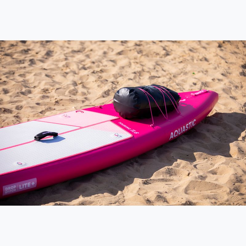 Комплект надуваема дъска SUP AQUASTIC Touring 11'6" pink 25