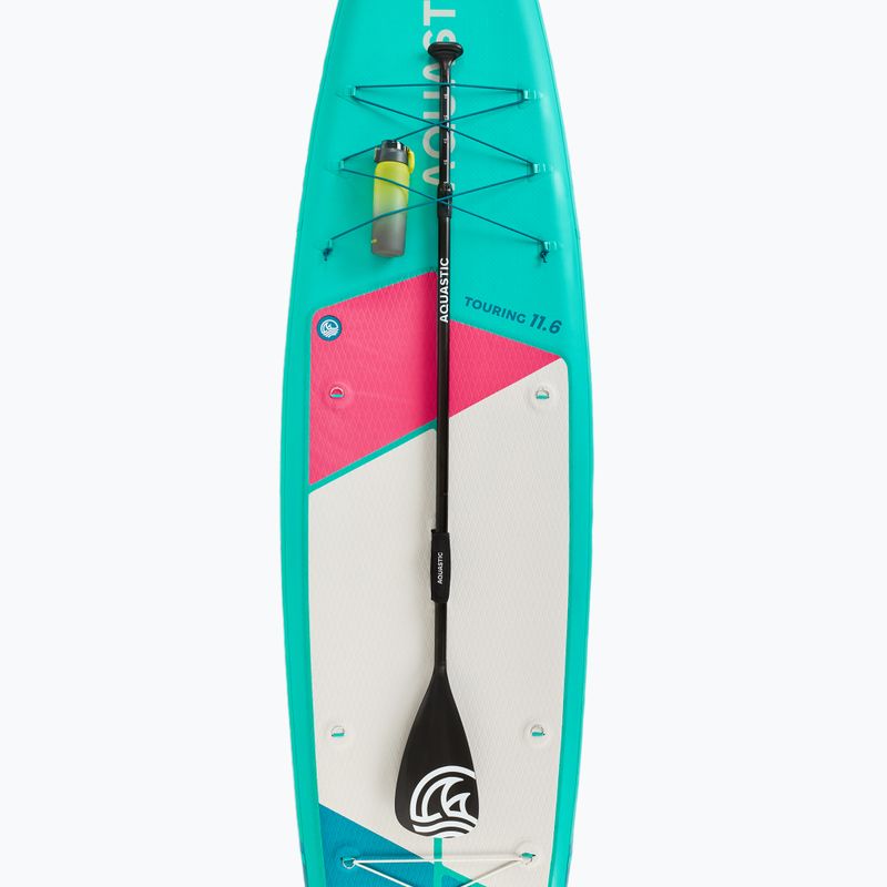 Комплект надуваема дъска SUP AQUASTIC Touring 11'6" green 15