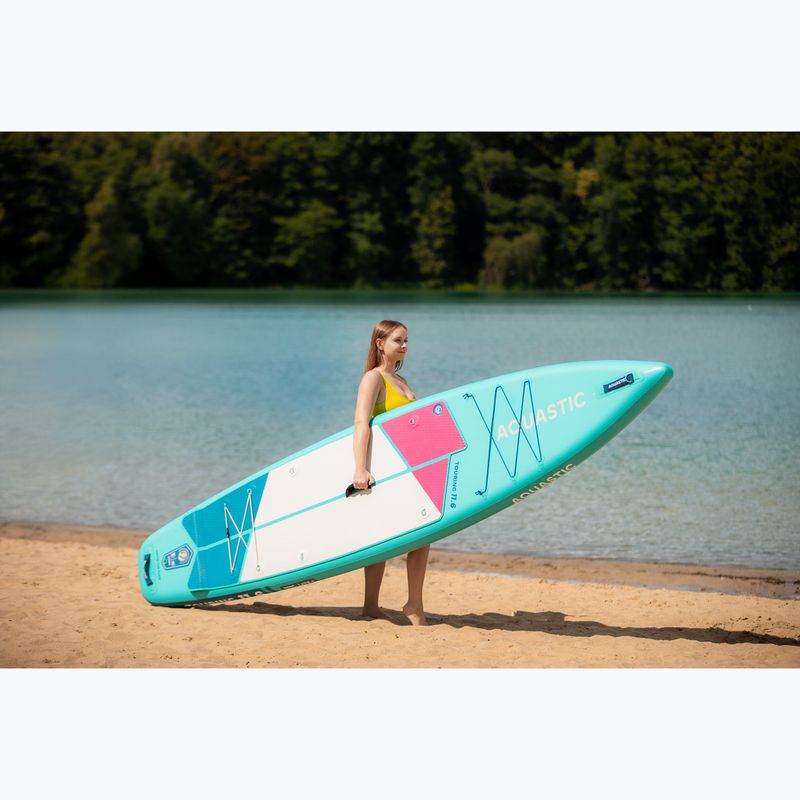 Комплект надуваема дъска SUP AQUASTIC Touring 11'6" green 21