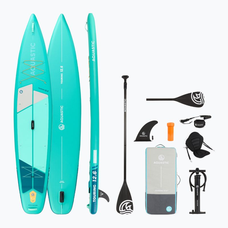Дъска SUP AQUASTIC Touring 12'6" зелен.