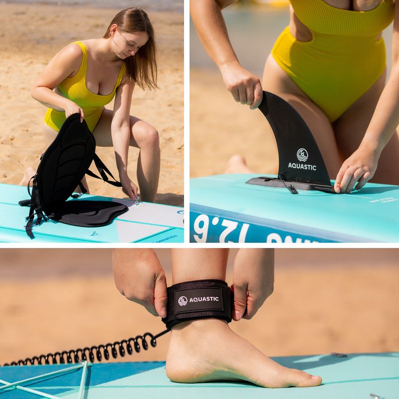 SUP AQUASTIC Туристическа дъска 12'6" зелена 21