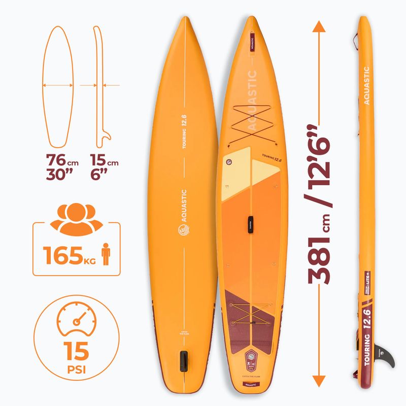 SUP дъска AQUASTIC Touring 12'6" orange 25