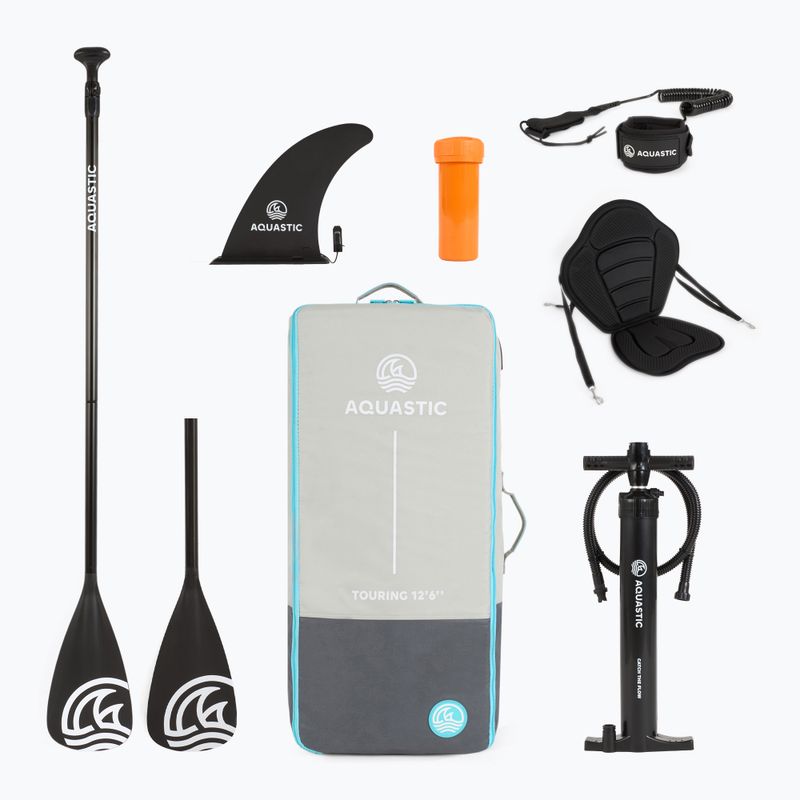 SUP AQUASTIC Туристическа дъска 12'6" тъмно синя 19