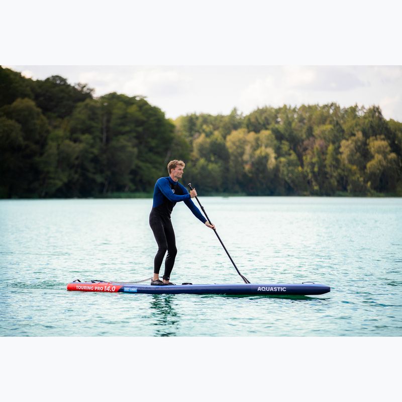 Комплект надуваема дъска SUP AQUASTIC Touring Pro 14'0" dark blue 20