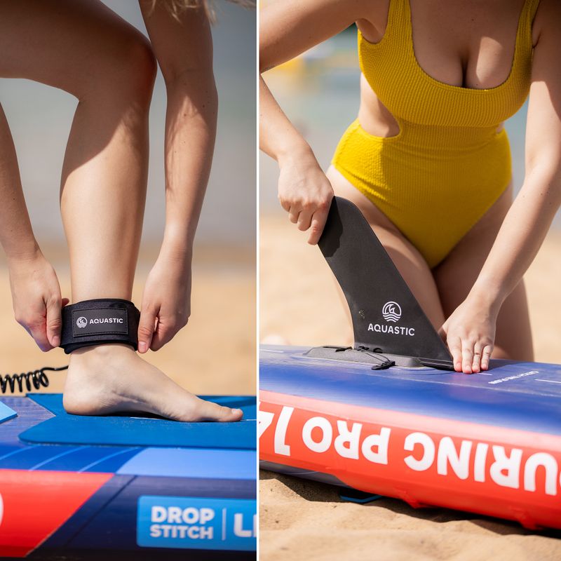 Комплект надуваема дъска SUP AQUASTIC Touring Pro 14'0" dark blue 22