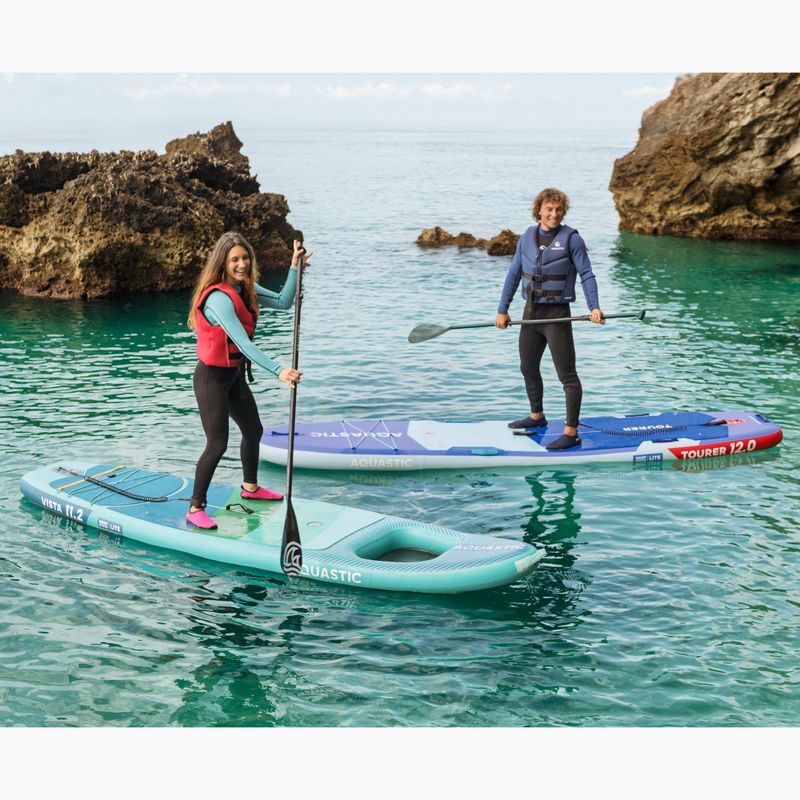 Комплект надуваема дъска SUP AQUASTIC Tourer 12'0" 2-os blue 23