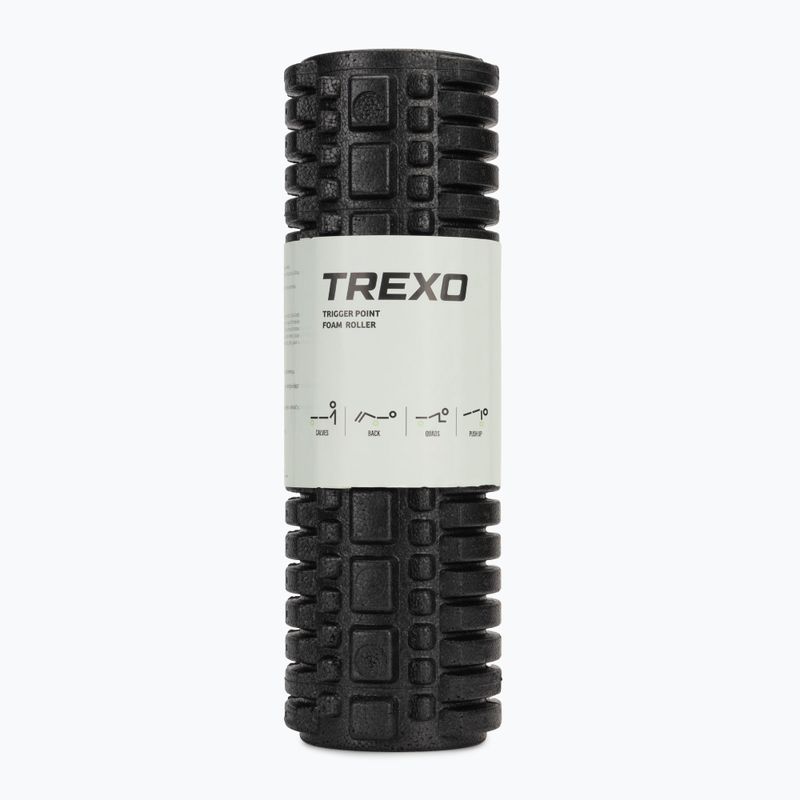 Масажен валяк TREXO Professional Trigger Points 45 cm black 6