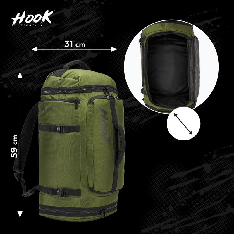 Раница HOOK FIGHTING Camp 2in1 Duffel 41 l green 18