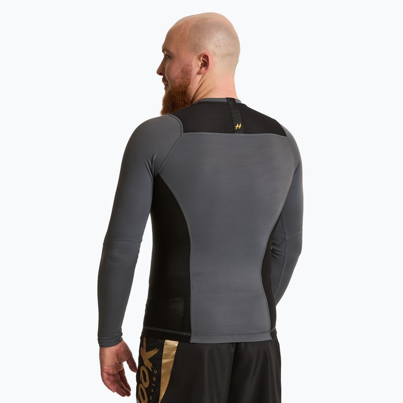 Мъжки рашгард с дълъг ръкав Rashguard HOOK FIGHTING Base black 2