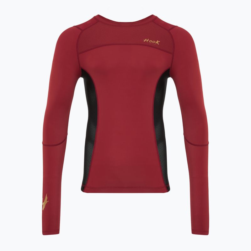 Мъжки рашгард с дълъг ръкав Rashguard HOOK FIGHTING Base red 11