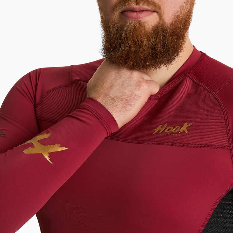 Мъжки рашгард с дълъг ръкав Rashguard HOOK FIGHTING Base red 6