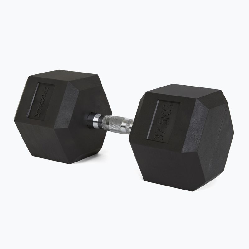 TREXO Hex 37.5 кг гумирани дъмбели