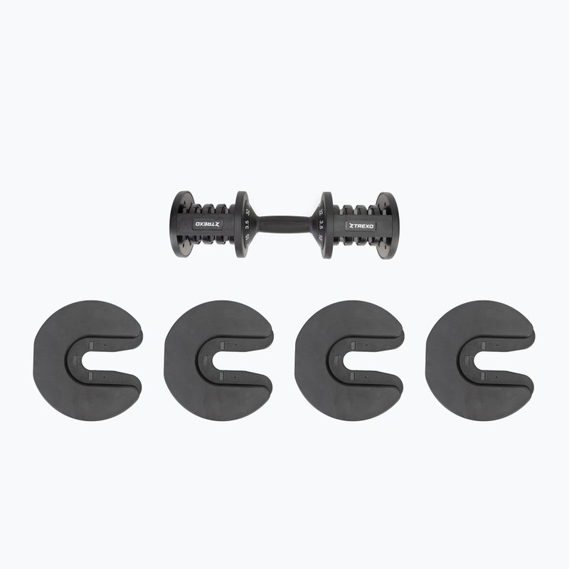 Регулируем дъмбел XTREXO TXO-B4W005 32 кг черен 10